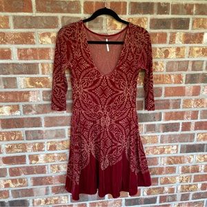 Free People Burnout Velvet Dress